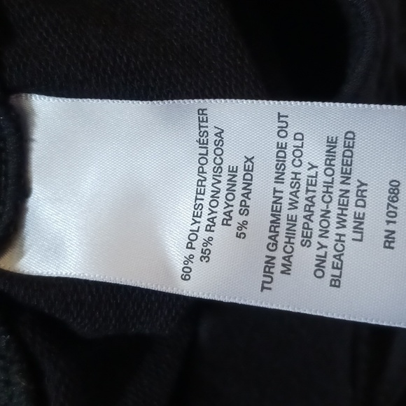 E. MALINE NWT Petite M Women's Leisurewear Soft Black Pants - Picture 12 of 13